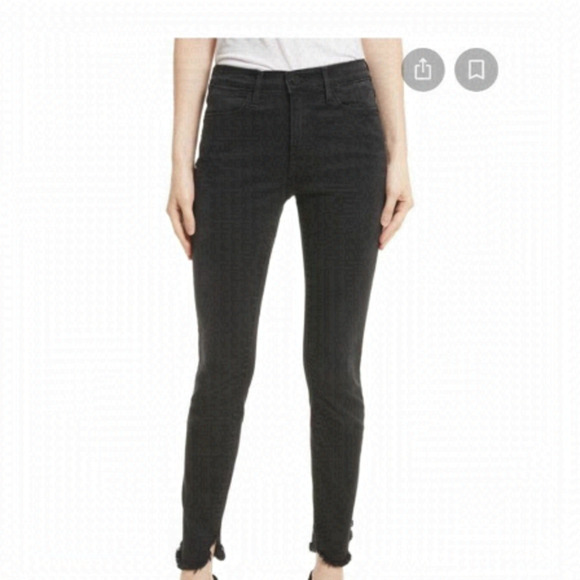 Frame Le High Rise Petal Hem Skinny Jeans - Picture 1 of 6